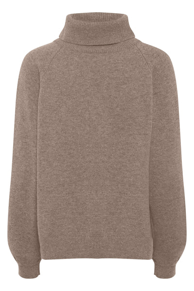 ManziGZ wool rollneck NOOS Chestnut Melange - 10909328 Thumbnail