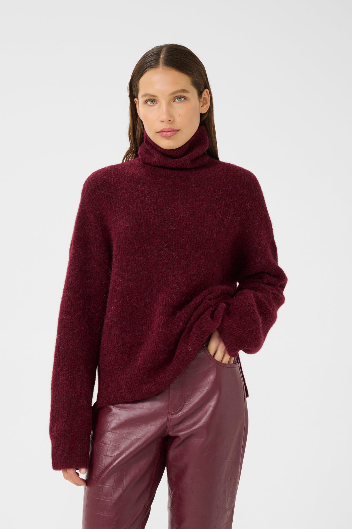 AlphaGZ rollneck Blood Red mélange - 10909446