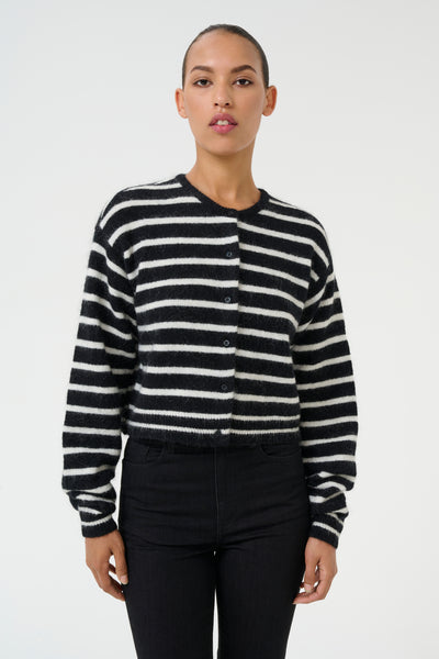 DebbieGZ short cardigan Black/White striped - 106343 - 10909449 Thumbnail