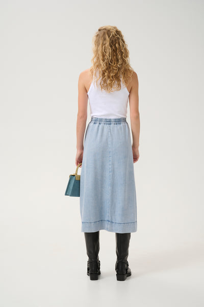 GZfelina long skirt Light blue washed Thumbnail