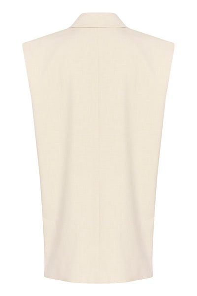 GZseaver waistcoat Egret Melange - 10910168 Thumbnail