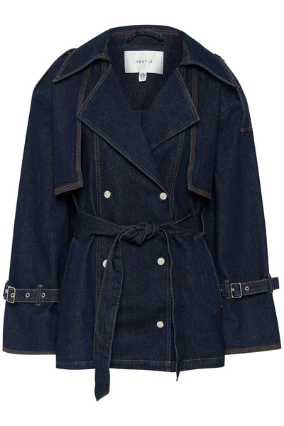 GZsummer trenchcoat Unwashed denim - 10910393 Thumbnail