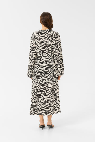 GZveva P LS dress Black/Birch tiger - 10910422 Thumbnail