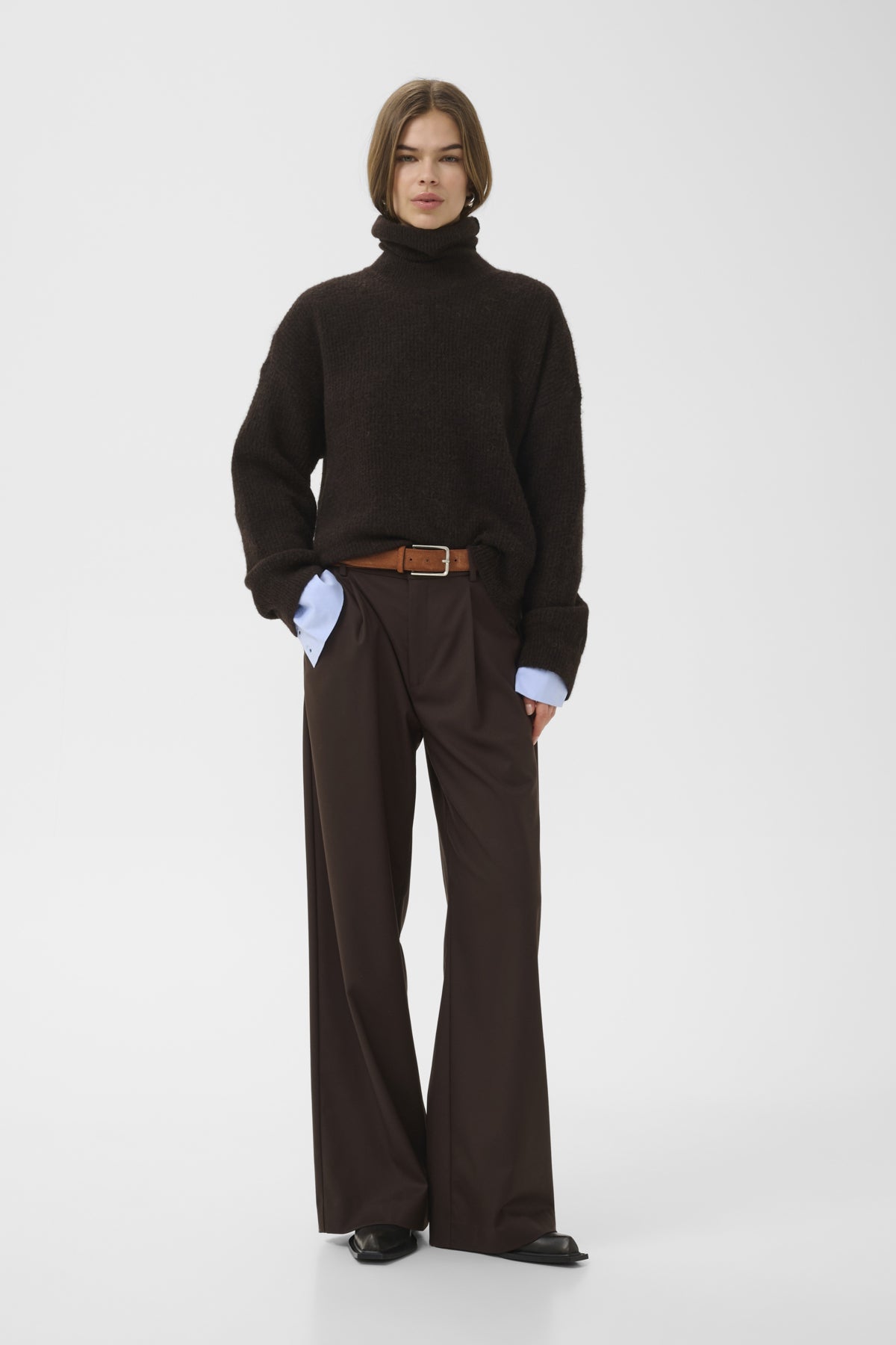 GZpaula melange MW wide pants Mol‚ - 191106 - 10910494