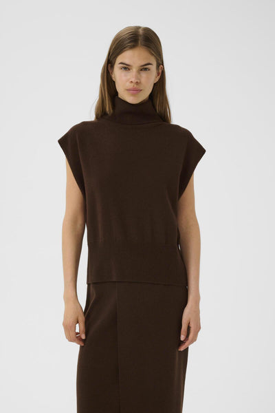 GZmanzi waistcoat Deep burnt brown - 10910532 Thumbnail
