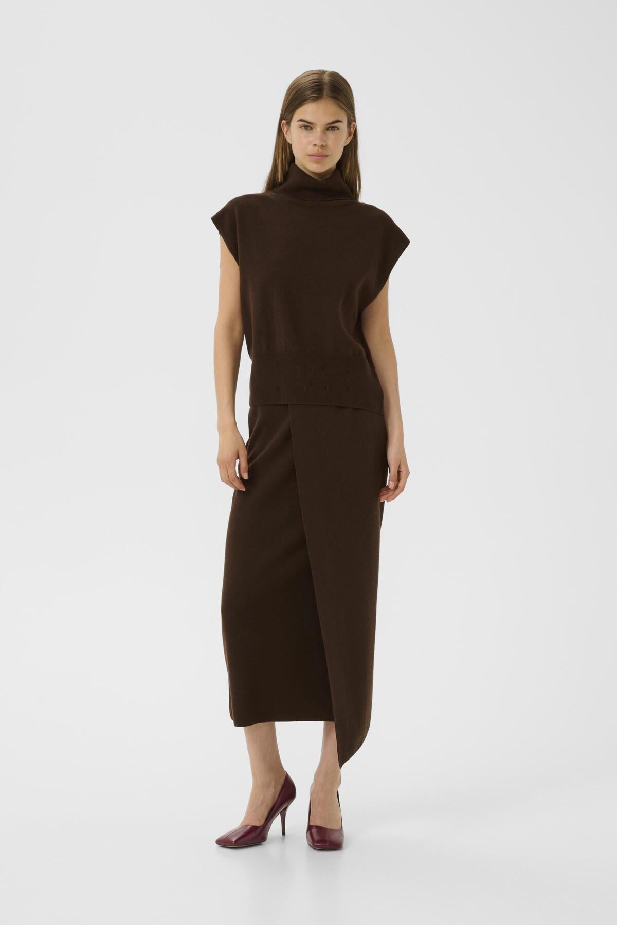GZmanzi skirt Deep burnt brown - 10910533