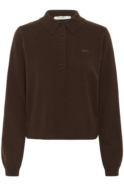 GZmanzi polo pullover Deep burnt brown - 10910534 Thumbnail