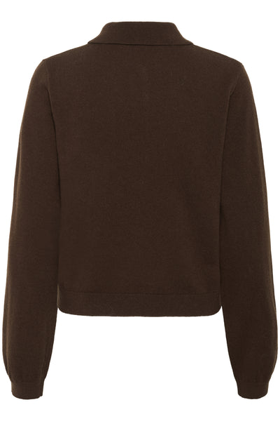 GZmanzi polo pullover Deep burnt brown - 10910534 Thumbnail