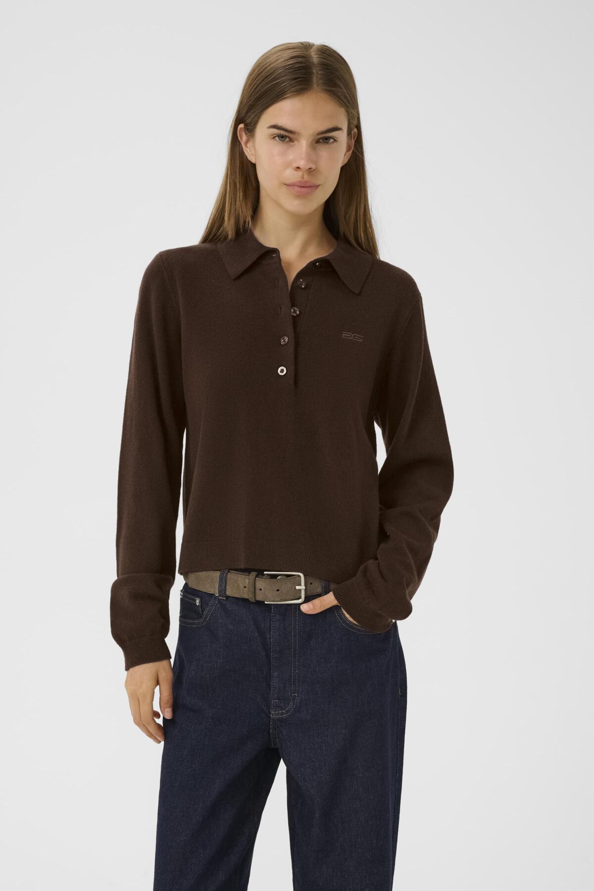 GZmanzi polo pullover Deep burnt brown - 10910534