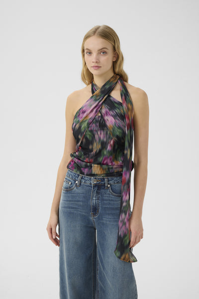 GZfadia P top Red Faded Flower - 10910541 Thumbnail