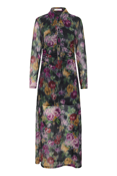 GZfadia P long dress Red Faded Flower - 10910544 Thumbnail