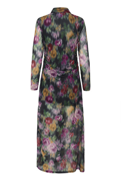 GZfadia P long dress Red Faded Flower - 10910544 Thumbnail