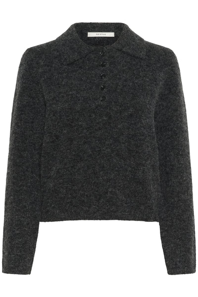 GZalpha polo pullover Charcoal melange - 106286 - 10910589 Thumbnail