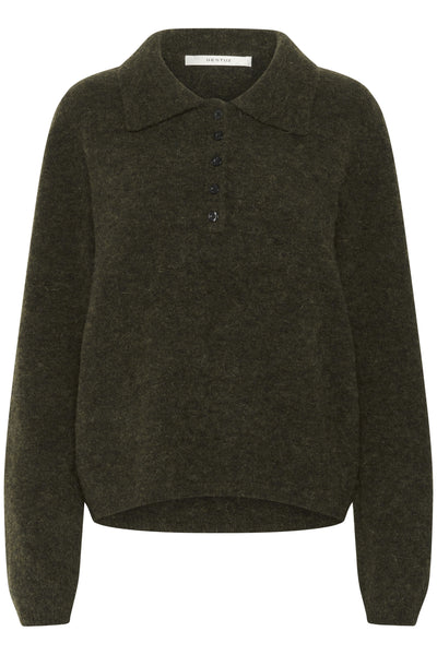 GZalpha polo pullover Olive M‚lange - 108311 - 10910589 Thumbnail