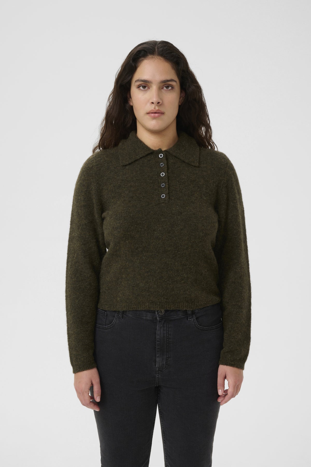 GZalpha polo pullover Olive M‚lange - 108311 - 10910589