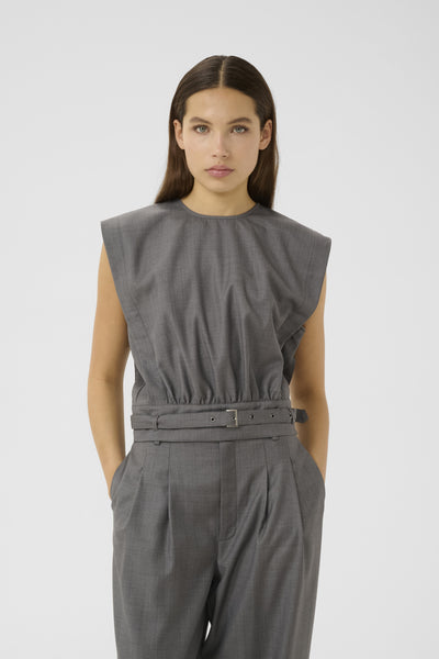 GZeffy top Dark grey melange - 10910623 Thumbnail