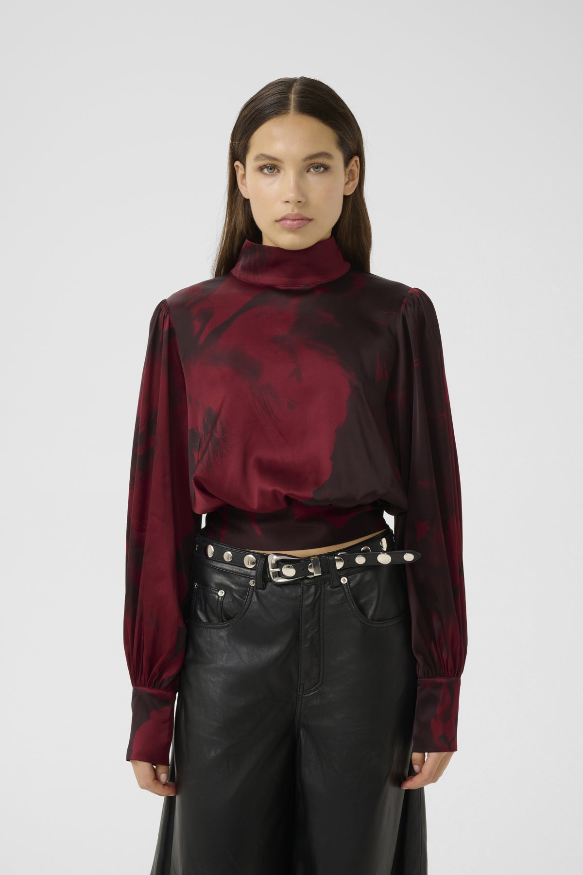 GZselina P blouse Ripasso/aronia big rose - 10910632