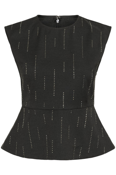 GZadira peplum top Dark grey melange - 100494 - 10910709 Thumbnail