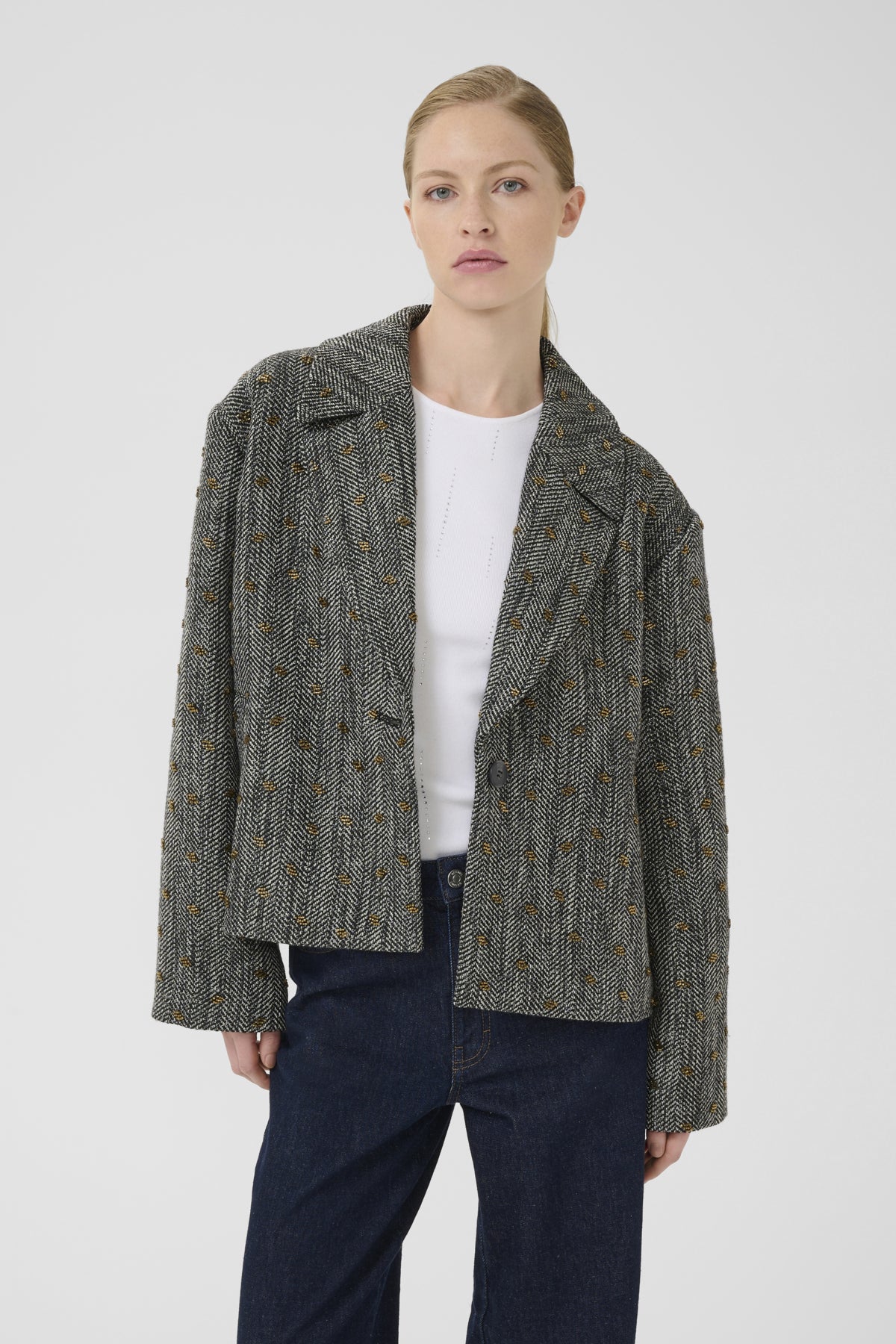 GZriva OZ jacket Herringbone black/grey - 10773 - 10910714
