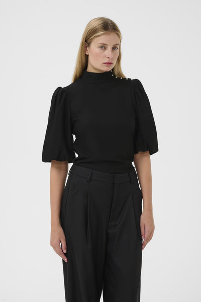 GZrifa button balloon top Black - 100017 - 10910760 Thumbnail