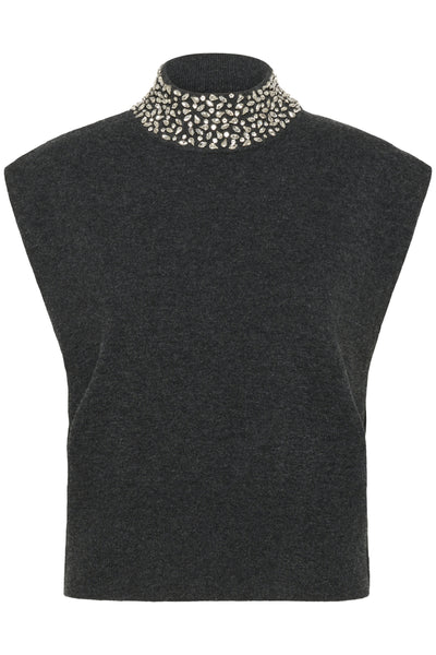 GZmanzi deco waistcoat Deep Graphite Melange - 106530 - 10910779 Thumbnail