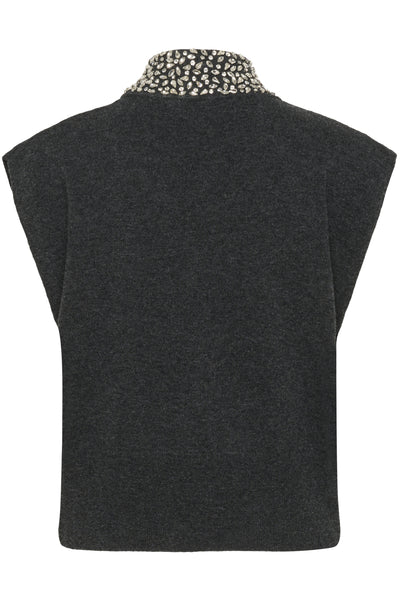 GZmanzi deco waistcoat Deep Graphite Melange - 106530 - 10910779 Thumbnail