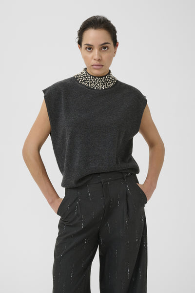 GZmanzi deco waistcoat Deep Graphite Melange - 106530 - 10910779 Thumbnail