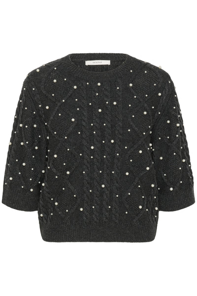 GZtaiba deco pullover Dark Grey M‚lange - 108883 - 10910780 Thumbnail
