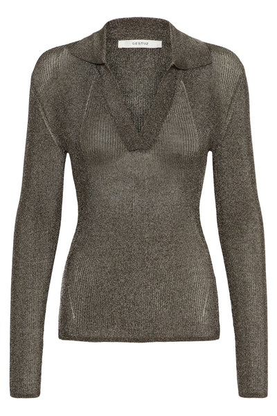 GZsilvi polo top Warm grey metallic - 106076 - 10910788 Thumbnail