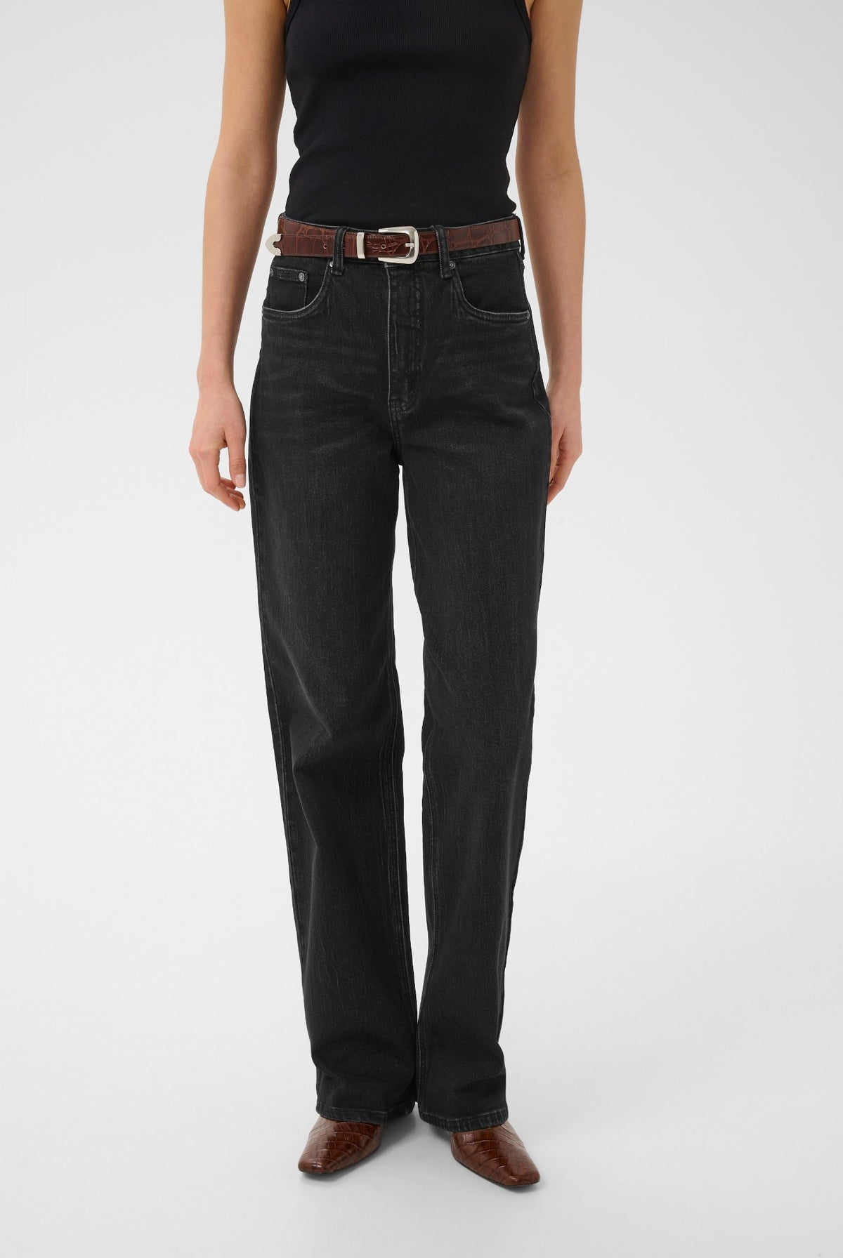 GZjade HW straight jeans NOOS Washed dark black - 100617 - 10910808