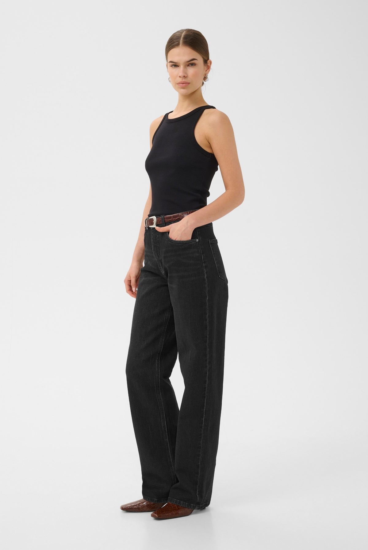 GZjade HW straight jeans NOOS Washed dark black - 100617 - 10910808
