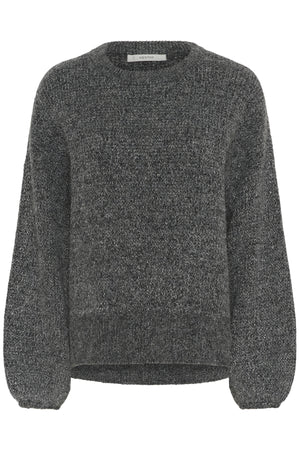GZalpha shimmer pullover Charcoal melange with lurex - - 10910816