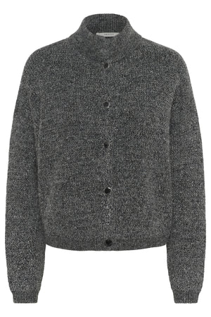 GZalpha shimmer cardigan Charcoal melange with lurex - - 10910817