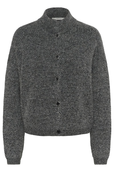 GZalpha shimmer cardigan Charcoal melange with lurex - - 10910817 Thumbnail