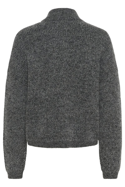 GZalpha shimmer cardigan Charcoal melange with lurex - - 10910817 Thumbnail