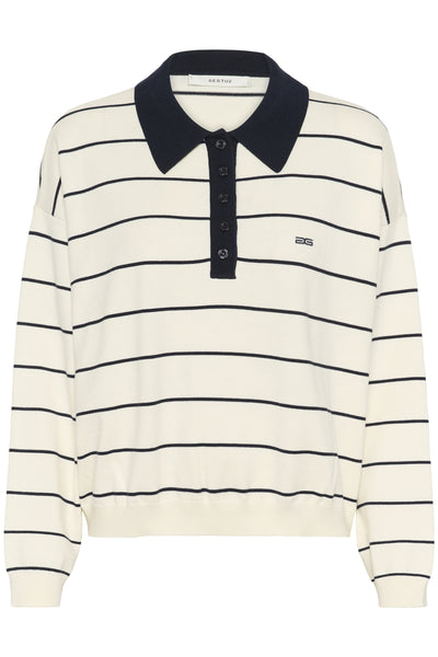 GZtaige polo pullover Egret/Skycaptain striped - 108 - 10910829 Thumbnail
