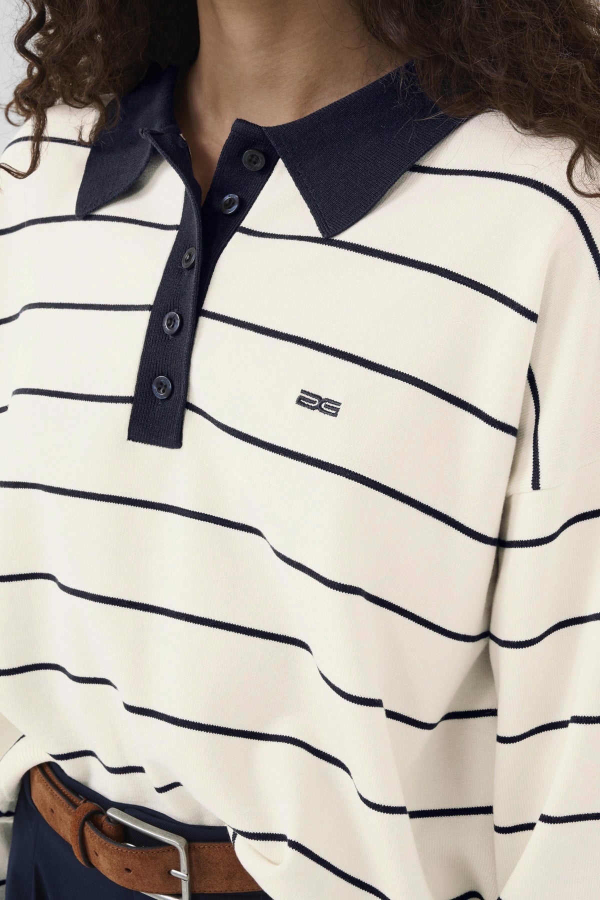 GZtaige polo pullover Egret/Skycaptain striped - 108 - 10910829