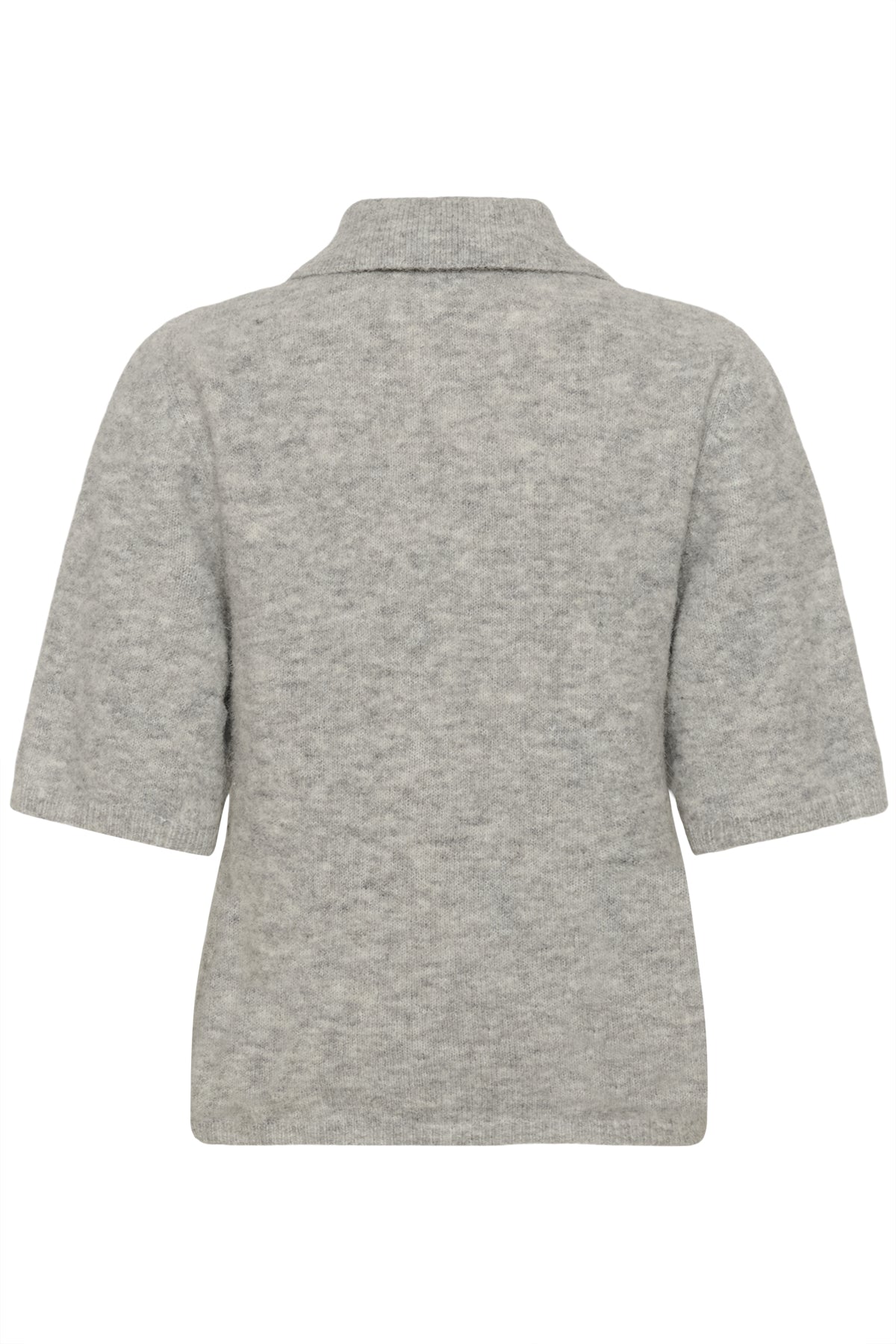 GZalpha ss polo pullover Light grey melange - 100493 - 10910852