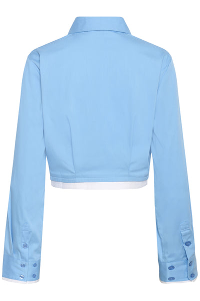 GZopy cropped shirt Azure Blue - 174139 - 10910920 Thumbnail
