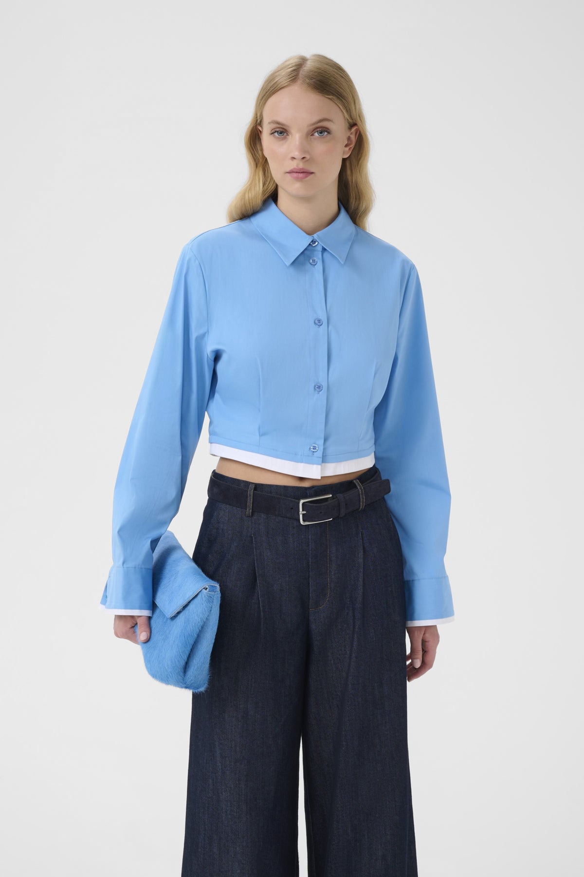 GZopy cropped shirt Azure Blue - 174139 - 10910920