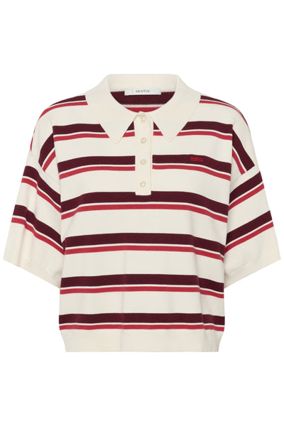 GZtaia ss polo pullover Egret/Cabernet/Poinsettia - 10 - 10910933 Thumbnail
