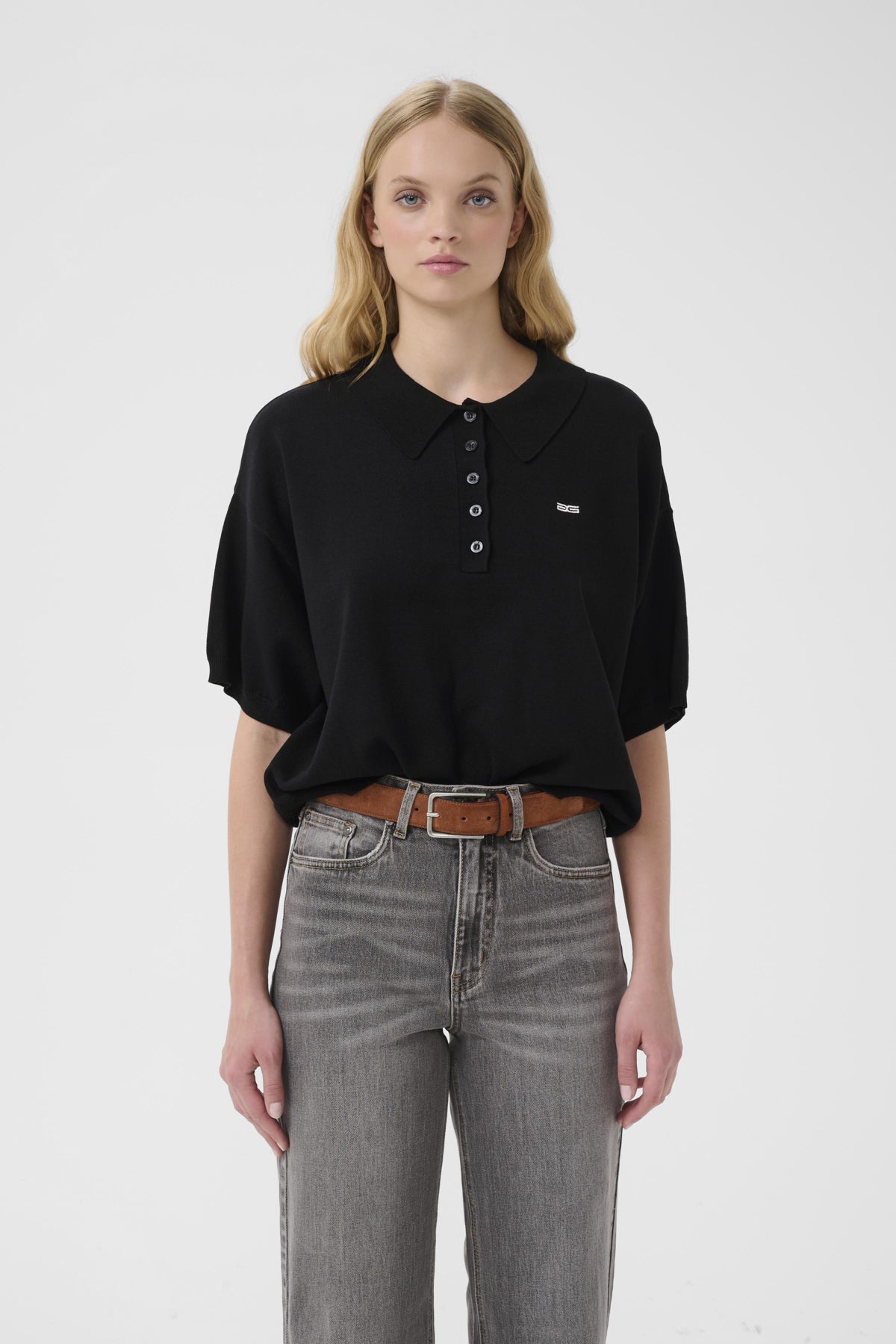 GZtalla ss polo pullover Black - 100017 - 10910940