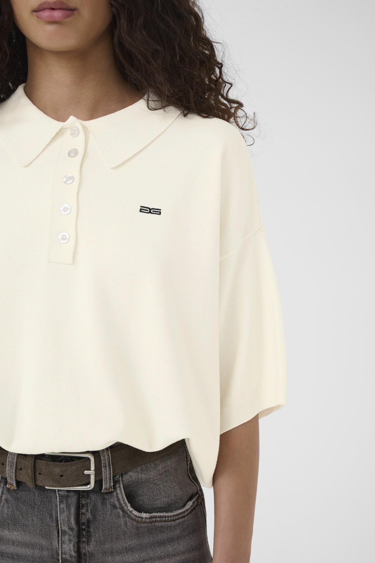 GZtalla ss polo pullover Egret - 110103 - 10910940