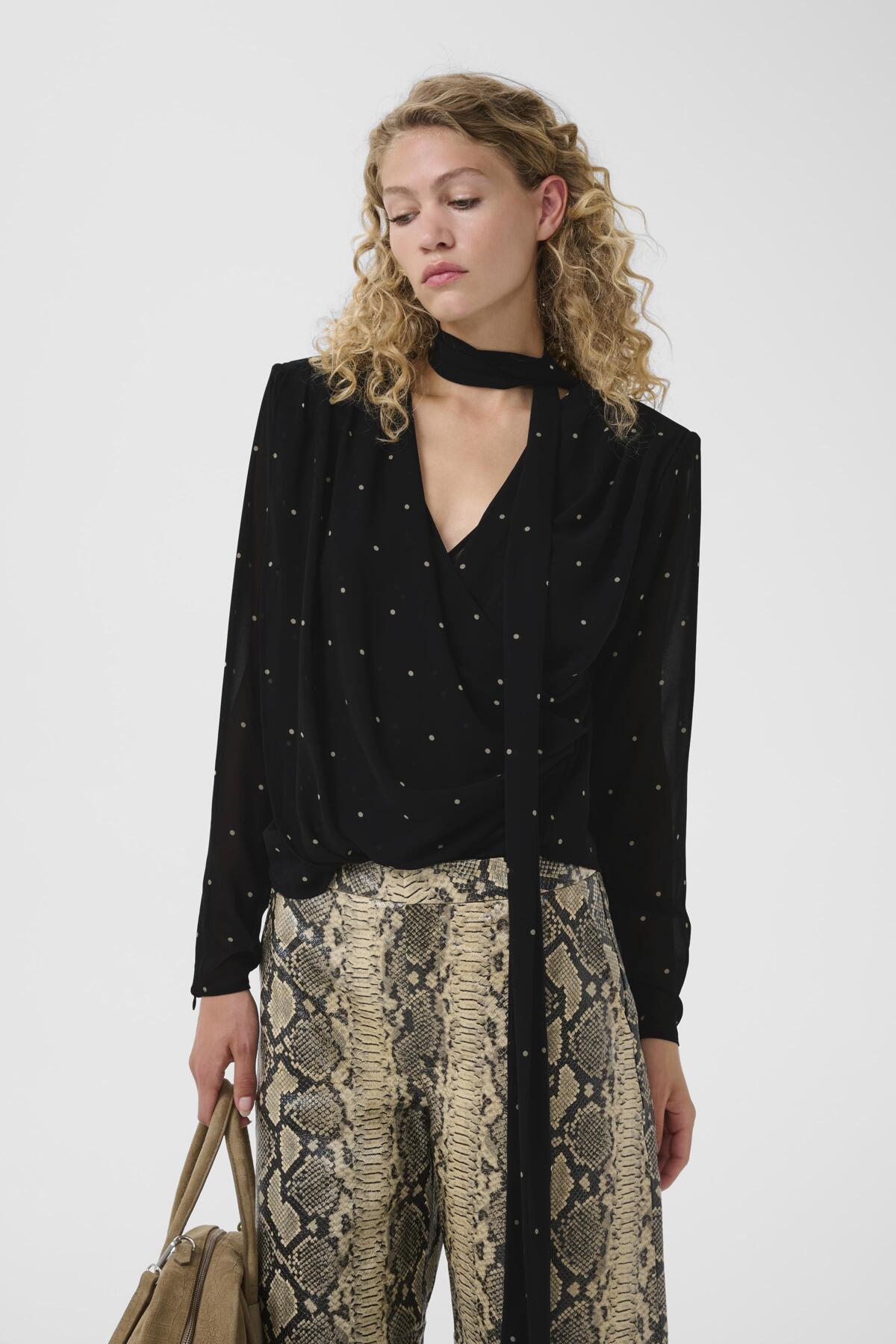 GZdorthie P blouse Khaki dot - 109160 - 10911034