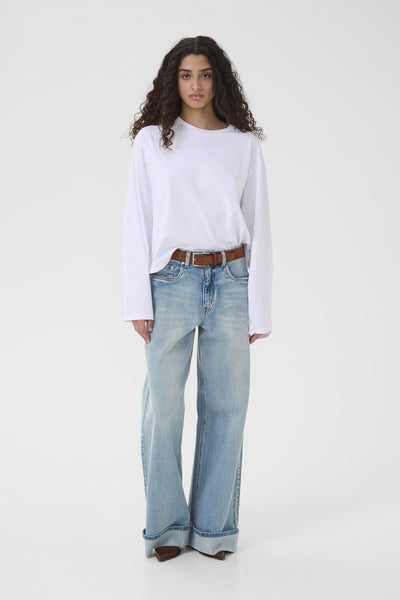 GZsara HW wide jeans Washed Blue - 10911124 Thumbnail