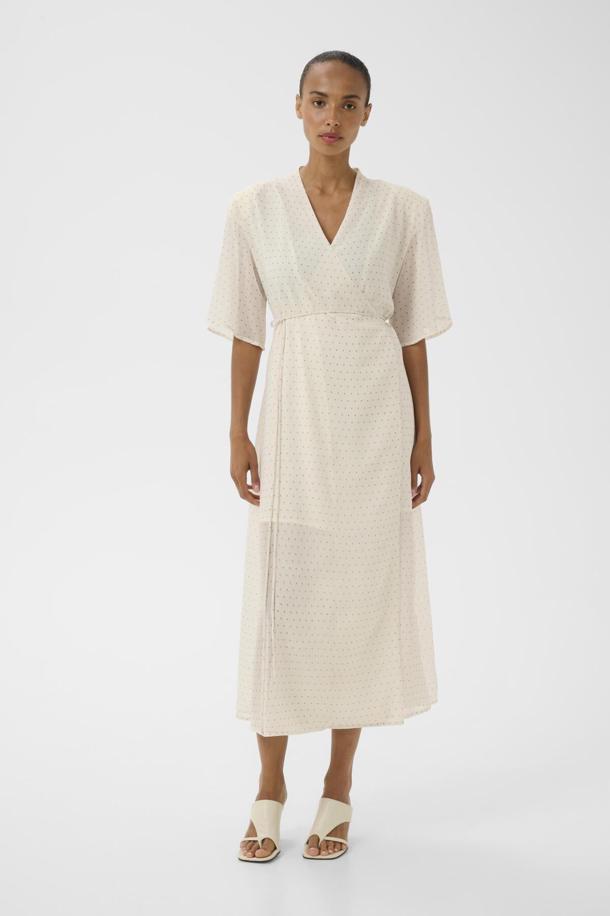 Gzdorah P wrap dress Birch dot - 109386 - 10911150