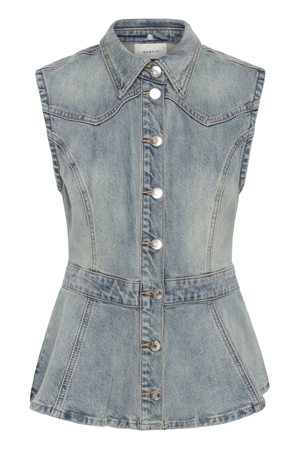 GZnoma SL shirt vintage mid blue wash - 109408 - 10911187