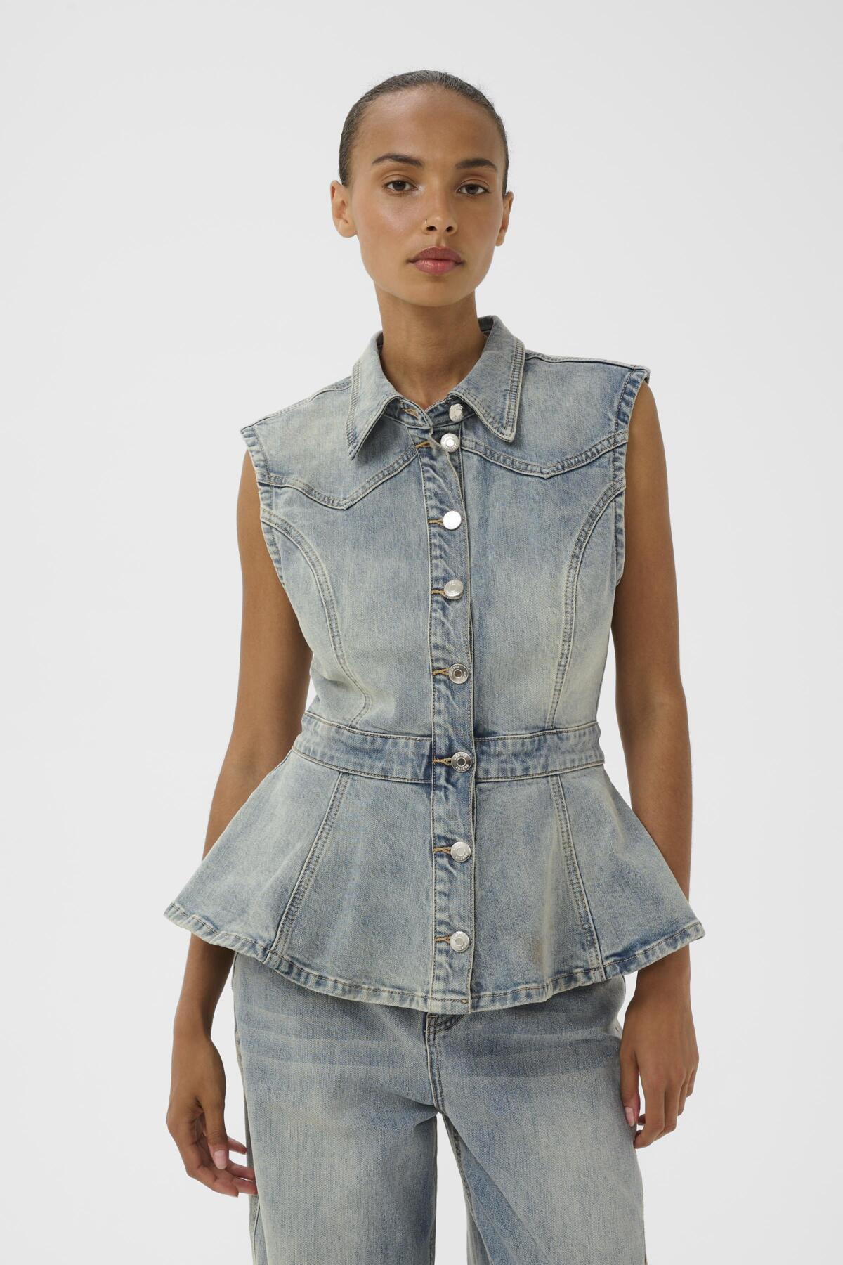 GZnoma SL shirt vintage mid blue wash - 109408 - 10911187