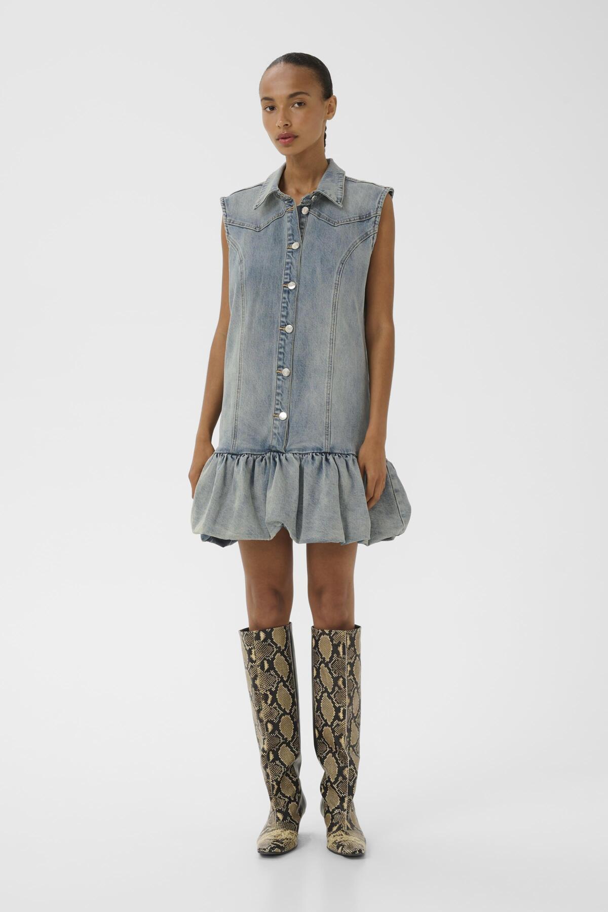 GZnoma dress vintage mid blue wash - 109408 - 10911188