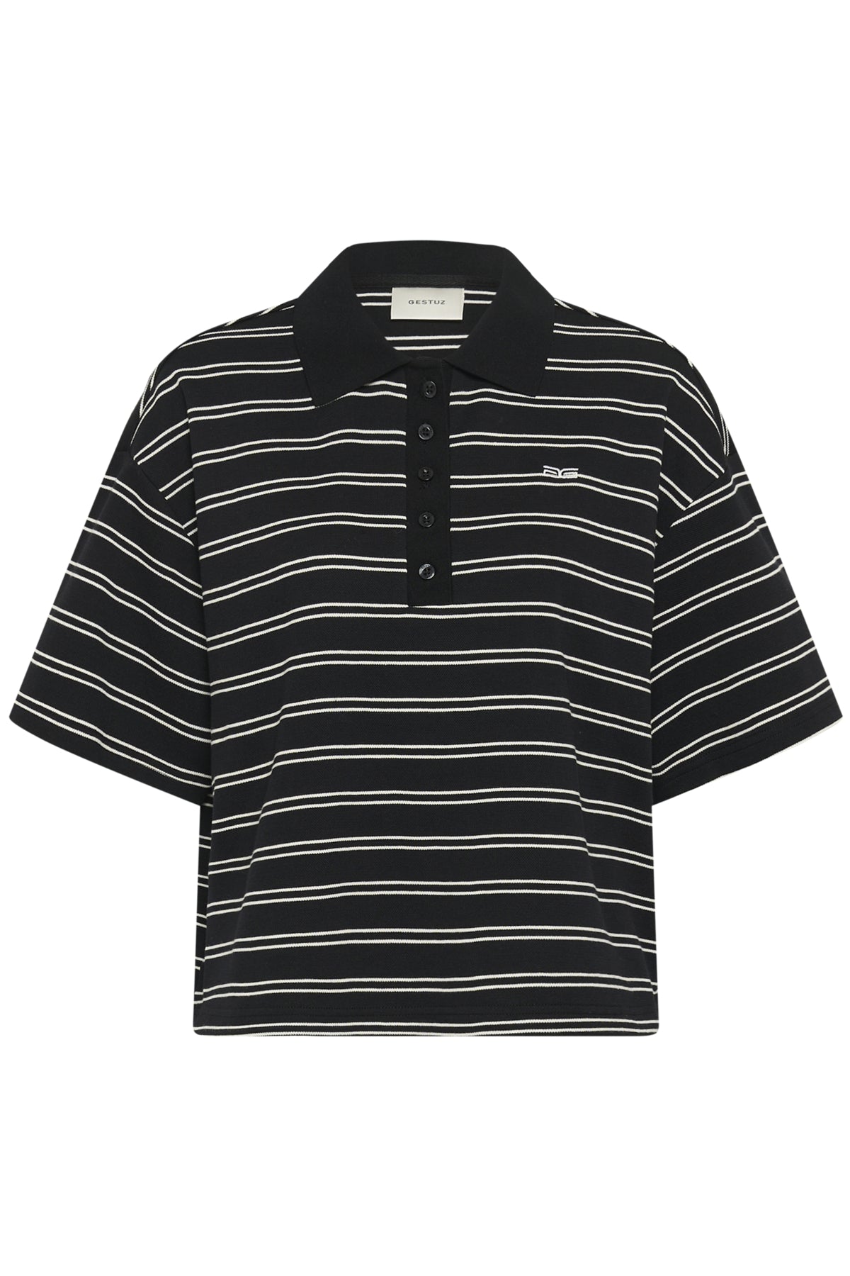 GZpilova polo tee Black White striped - 109751 - 10911229